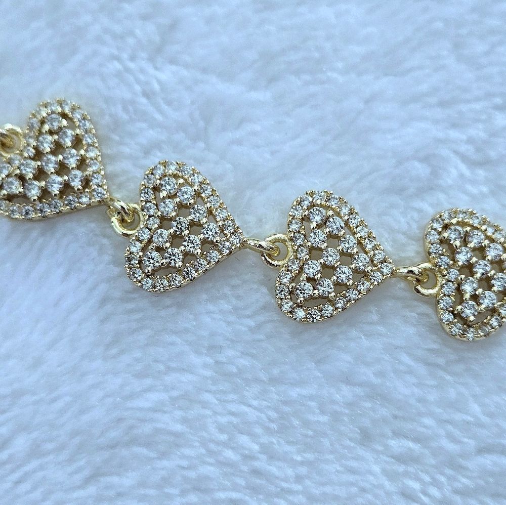 Gemelli👭 "Rebecca" Gold Hearts💛 Necklace - NWT - Picture 11 of 16